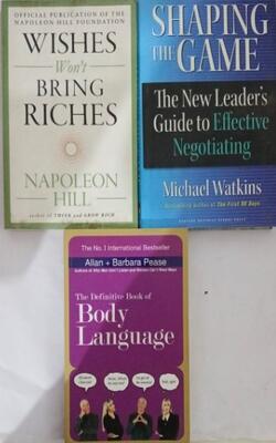 Definitive Book Of Body Language,The, Wishes Won't Bring Riches,  The New Leader's Guide To Effective Negotiating :- Pack Of 3 Books