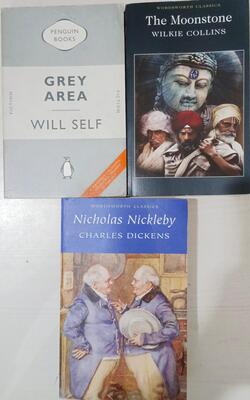 Nicholas Nickleby, Grey Area And Other Stories, The Moonstone :- Pack Of 3 Books