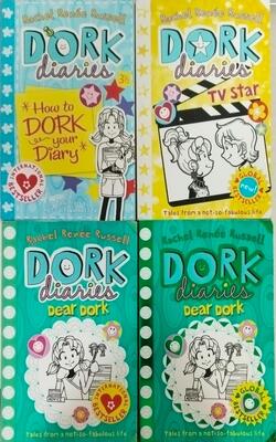 How To Dork Your Diary, Dork Diaries Dear Dork, Dork Diaries: Dear Dork, Dork Diaries TV Star:- Pack Of 4 Books