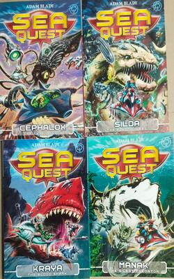 Silda The Electric Eel (sea Quest) By Blade, Adam, Sea Quest, Kraya The Blood Shark (sea Quest) By Adam Blade, Sea Quest. Manak The Silent Predator- Pack Of 4 Books