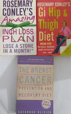 Breast Cancer Prevention And Recovery Diet, Rosemary Conleys Amazing Inch Loss Plan, GI Hip And Thigh Diet :- Pack Of 3 Books