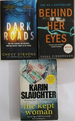 Behind Her Eyes, The Kept Woman, Dark Roads , Twisty Thriller Of The Year :- Pack Of 3 Books