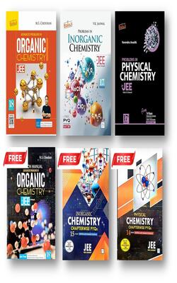 Advanced Problems in Organic Chemistry(MS Chouhan) + Physical Chemistry (NA Avasthi) + Inorganic Chemistry (VK Jaiswal)-For JEE Mains & Advanced - Combo Set of 6 Books - with Free Books with each - 2024-25/Ed.
