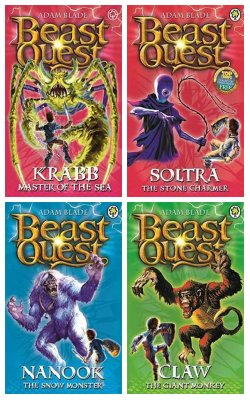 The Shade Of Death: Krabb Master Of The Sea, Soltra The Stone Charmer , Nanook The Snow Monster, Claw The Giant Monkey :- Pack Of 4 Books