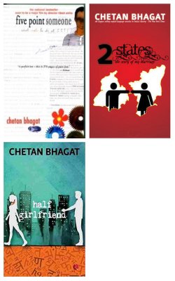 Five Point Someone, 2 States : The Story Of My Marriage, Half Girlfriend :- Pack Of 3 Books