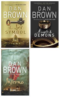 The Lost Symbol, Angels And Demons, Inferno :- Pack Of 3 Books