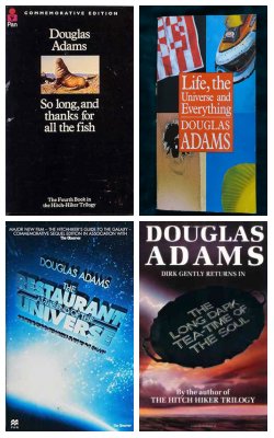So Long, The Hitchhikers Guide To The Galaxy 4, Life, The Universe And Everything, The Restaurant At The End Of The Universe, Long, Dark Tea Time Of The Soul :- Pack Of 4 Books