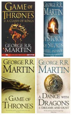 Clash Of Kings: Game Of Thrones Season Two, A Storm Of Swords , A Game Of Thrones  , Dance With Dragons: Part 1 Dreams And Dust :- PAck Of 4 Books