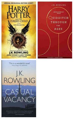 Harry Potter And The Cursed Child , Quidditch Through The Ages, The Casual Vacancy :- Pack Of 3 Books