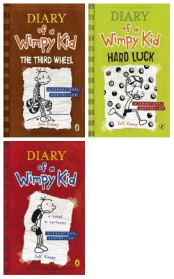 Diary Of A Wimpy Kid: The Third Wheel , Diary Of A Wimpy Kid: Hard Luck , Diary Of A Wimpy Kid :- Pack Of 3 Books