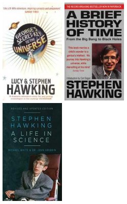 Georges Secret Key To The Universe, A Brief History Of Time, A Life In Science  :- Pack Of 3 Books