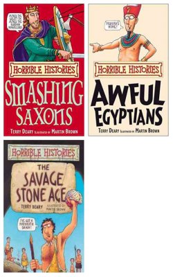 Smashing Saxons, Awful Egyptians, The Savage Stone Age :- Pack Of 3 Books