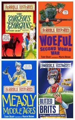 The Gorgeous Georgians , Woeful Second World War, Measly Middle Ages, The Blitzed Brits :- Pack Of 4 Books