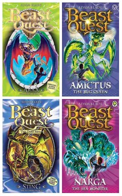 Arax The Soul Stealer, The Shade Of Death: Amictus: The Bug Queen, Sting The Scorpion Man, Narga The Sea Monster :- Pack Of 4 Books