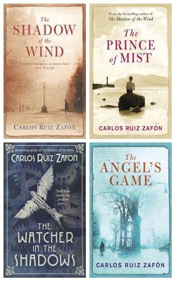 The Shadow Of The Wind, Prince Of Mist, Watcher In The Shadows, Angels Game Orion :- Pack Of 4 Books